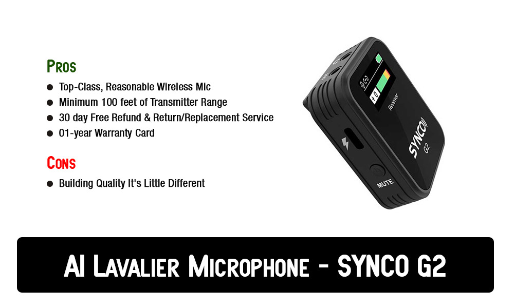 A1 Lavalier Microphone - SYNCO G2
