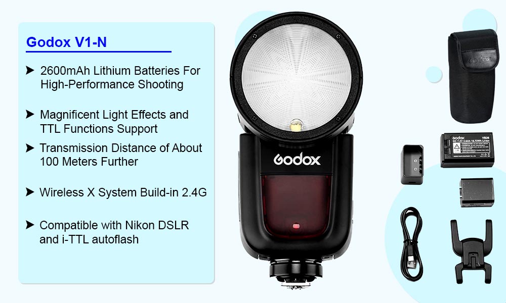 Godox V1-N [Round Head Camera Flash]