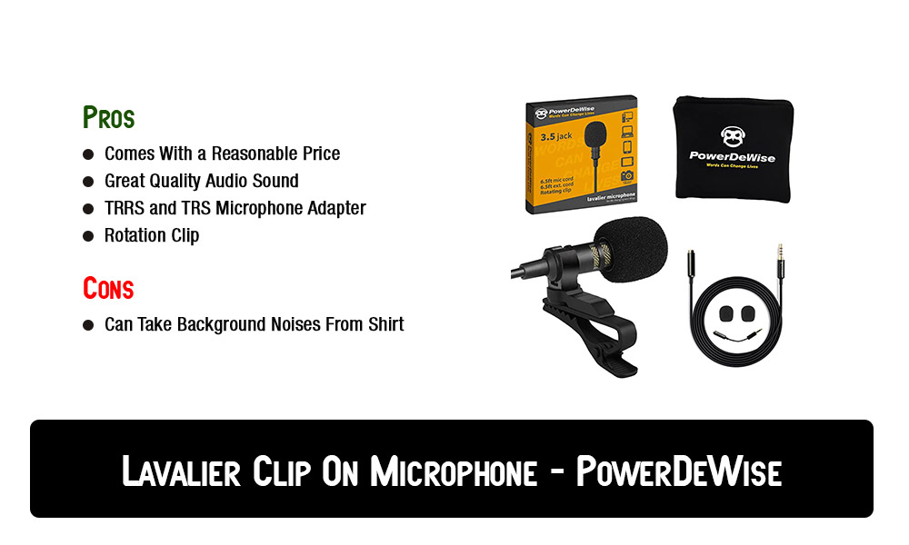 Lavalier Clip On Microphone - PowerDeWise