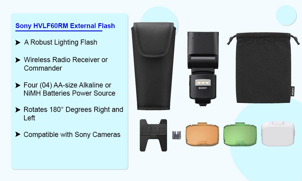 Sony HVLF60RM External Flash [Wireless Radio Control Camera Flash]