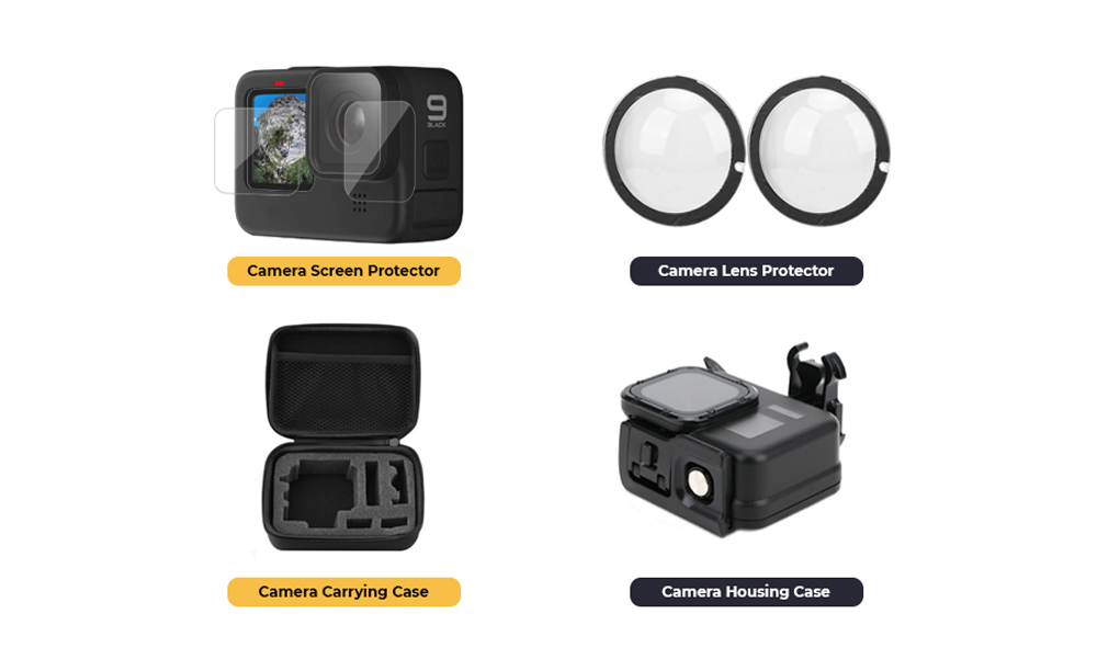 Variety Of Different Action Camera Protectors