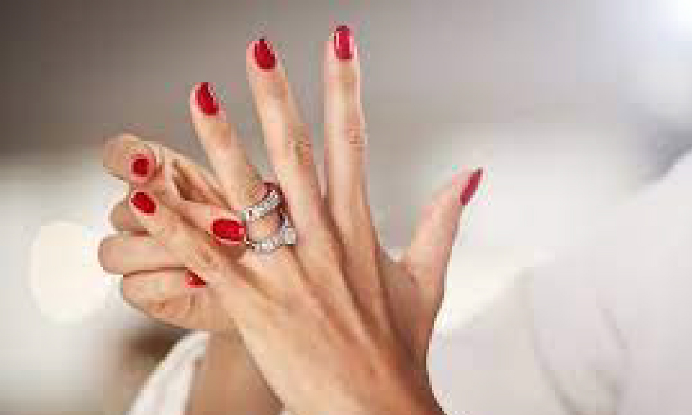 Finger Ring with Nail Polish